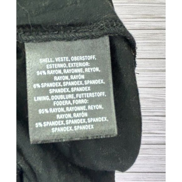 Meadow Rue Womens Josalyn Tie Front Blouse Size Medium Black Tan Long Sleeve Top - Picture 4 of 8